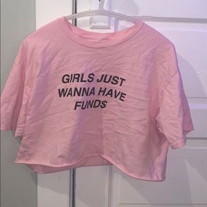 Pink Fashion nova crop top